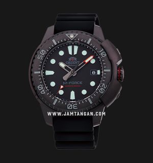 Orient M-Force RA-AC0L03B Automatic Men Black Dial Black Rubber Strap