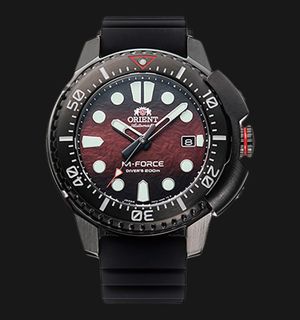 Orient M-Force RA-AC0L09R Gradient Dial Black Silicone Strap LIMITED EDITION
