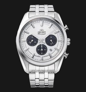 Orient Contemporary RA-TX0305S Chronograph Solar Powered Panda Dial Stainless Steel Strap