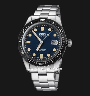 Oris Divers 01-733-7720-4055-07-8-21-18 Sixty-Five Blue Dial Stainless Steel Strap