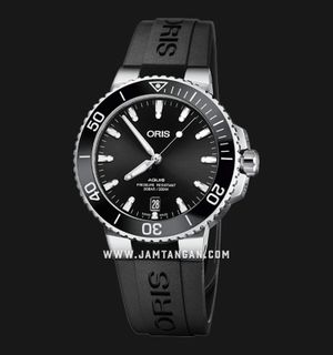 Oris Aquis 01-733-7732-4134-07-4-21-64FC Date Black Dial Black Rubber Strap