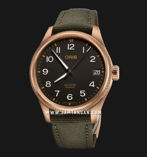 Oris ProPilot 01-751-7761-3164-07-3-2003BRLC Big Crown Big Date Black Dial Green Olive Textile Strap