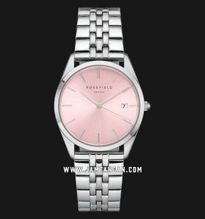Rosefield Ace ACPG-A05 Ladies Pink Dial Silver Stainless Steel Strap