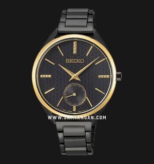 Seiko Ladies SRKZ49P1 Black Dial Black Stainless Steel Strap
