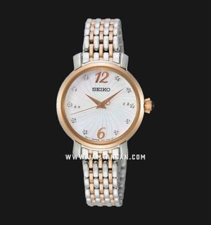 Seiko Ladies SRZ524P1 White Dial Dual Tone Stainless Steel Strap