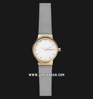 Skagen Freja Lille SKW2666 Ladies White Dial Silver Mesh Strap