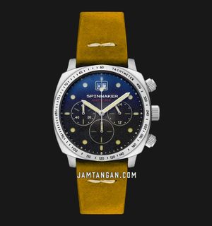 Spinnaker Hull SP-5068-01 Chronograph Fumee Black Dial Brown Leather Strap