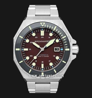 Spinnaker Dumas SP-5081-AA Automatic Bordeaux Men Red Dial Stainless Steel Strap