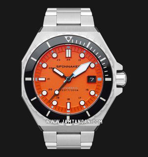 Spinnaker Dumas SP-5081-BB Automatic Tangerine Orange Dial Stainless Steel Strap