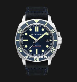 Spinnaker Hull Diver SP-5088-02 Arctic Blue Dial Dark Blue Leather Strap