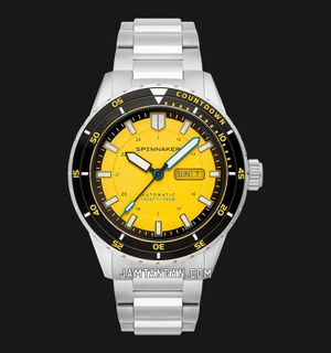 Spinnaker Hass SP-5099-33 Automatic Safety Yellow Dial Stainless Steel Strap
