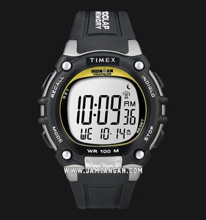 Timex Ironman Triathlon T5E231 Indiglo Digital Dial Black Resin Strap