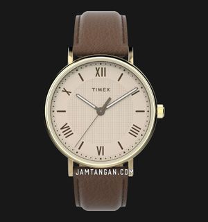 Timex Southview TW2V91300 Beige Dial Brown Leather Strap