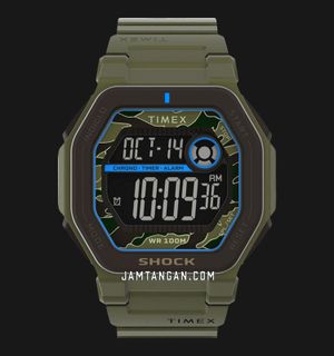 Timex Command Encounter TW2V93700 Digital Dial Green Resin Strap