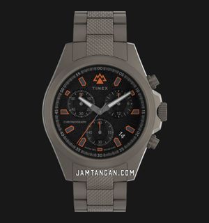 Timex Expedition TW2W45700 Field Chronograph Black Dial Gunmetal Stainless Steel Strap
