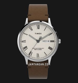 Timex Waterbury TW2W50600 Classic Cream Dial Brown Leather Strap