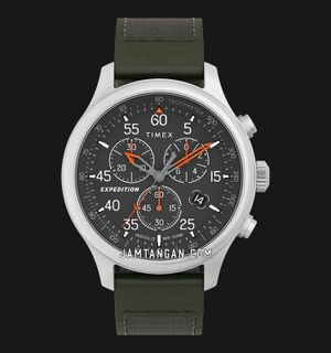 Timex Expedition TW4B26700 Field Chronograph Black Dial Green Fabric Strap