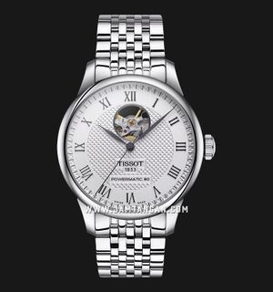 Tissot Le Locle Powermatic 80 39.3mm T-Classic T006.407.11.033.02 Open Heart Stainless Steel Strap