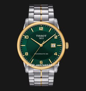 Tissot Luxury Powermatic 80 40mm T-Classic T086.407.22.097.00 Green Dial Dual Tone St Steel Strap