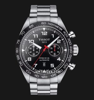 Tissot PRS 516 Automatic Chronograph 45mm T-Sport T131.627.11.052.00 Black Dial St. Steel Strap