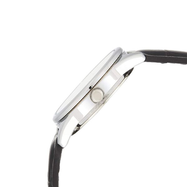 Casio General LTP-V005L-7BUDF Silver Dial Black Leather Band