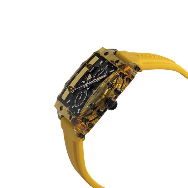 Expedition Ladies E 6808 MF RIGBAYL Black Dial Yellow Rubber Strap