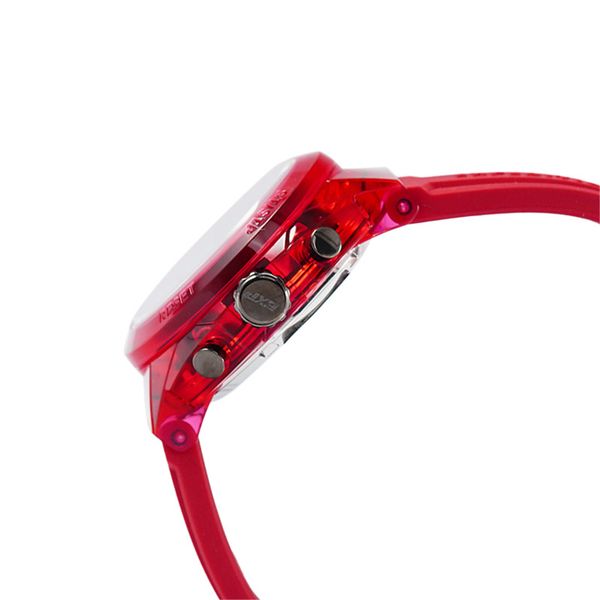 Expedition Ladies E 6831 MH RIGBARE Black Digital Analog Dial Red Rubber Strap