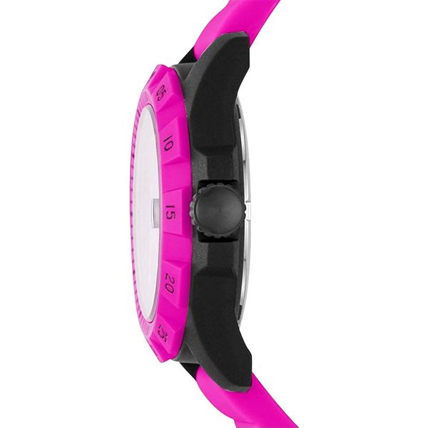 Fossil FB-01 ES4908 Ladies Silver Dial Pink Rubber Strap