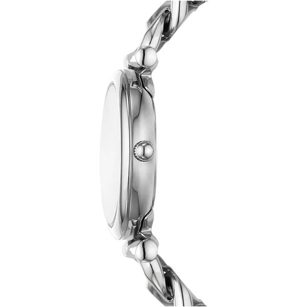 Fossil Carlie ES5331 Ladies Silver Dial Stainless Steel Strap