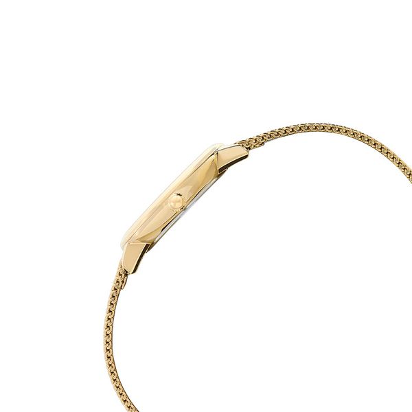 Olivia Burton Signature Floral 24000058 Ultra Slim Gold Dial Gold Mesh Strap