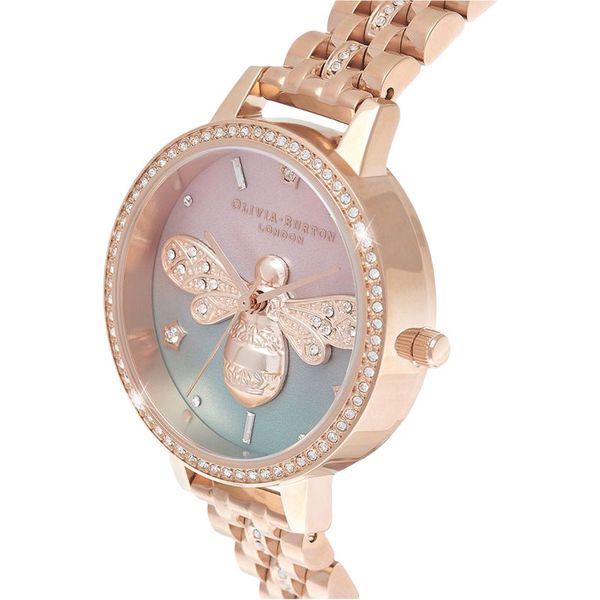 Olivia Burton Bee OB16GB04 Sparkle Ombre Dial Rose Gold Stainless Steel Strap