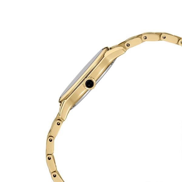 Seiko Ladies SRZ552P1 Champagne Sparkle Effect Dial Gold Stainless Steel Strap