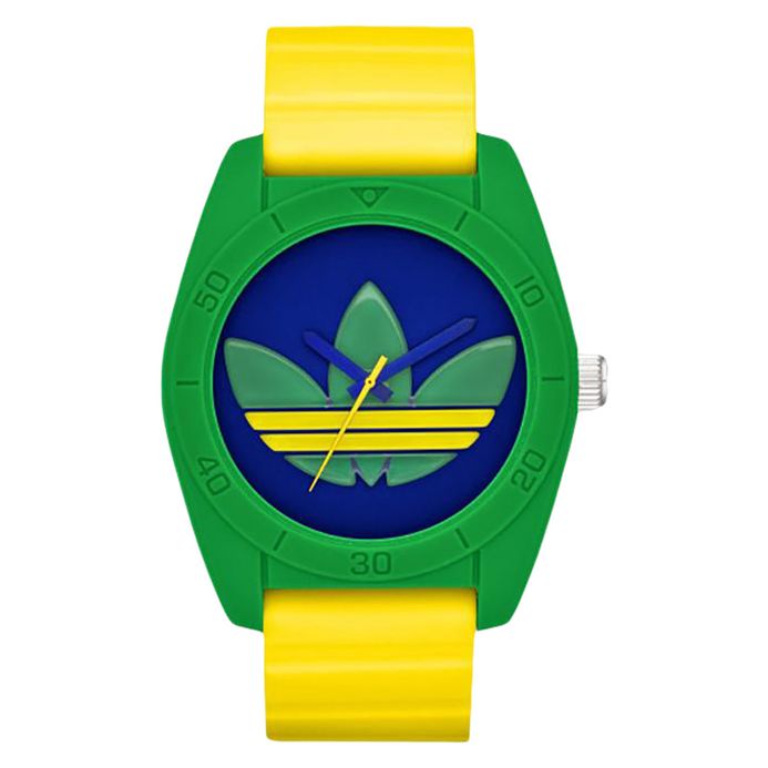 Adidas ADH2949 Santiago Blue Dial Yellow Rubber Strap | JAMTANGAN.COM