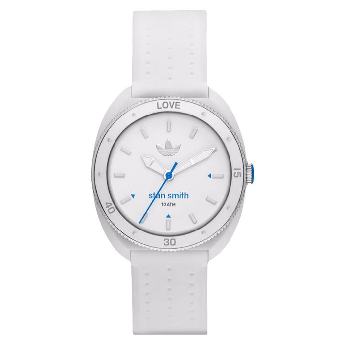 Adidas ADH3123 Originals Stan Smith White Silicone Strap Watch - Main Image
