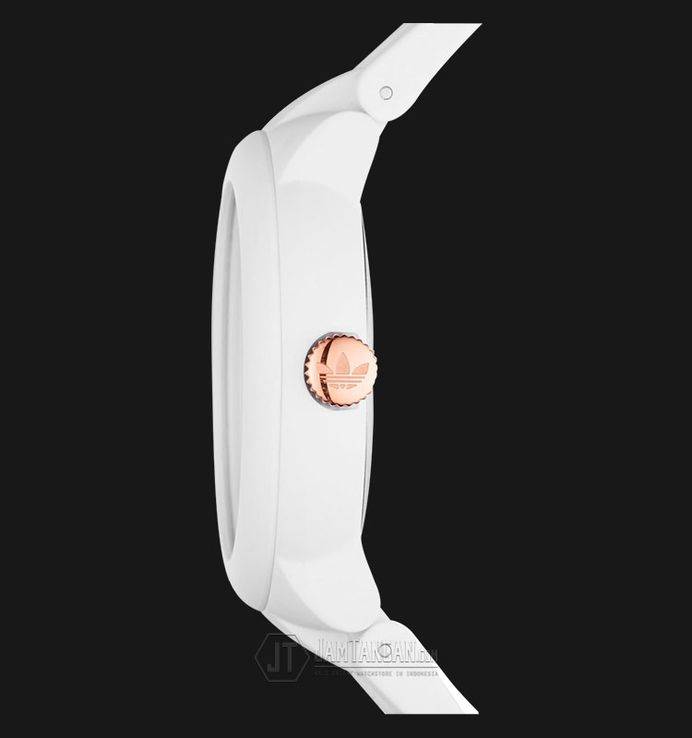 Adidas originals adh9085 white silicone strap watch deals
