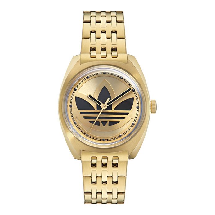Adidas Edition One AOFH23509 Gold Dial Gold Stainless Steel Strap
