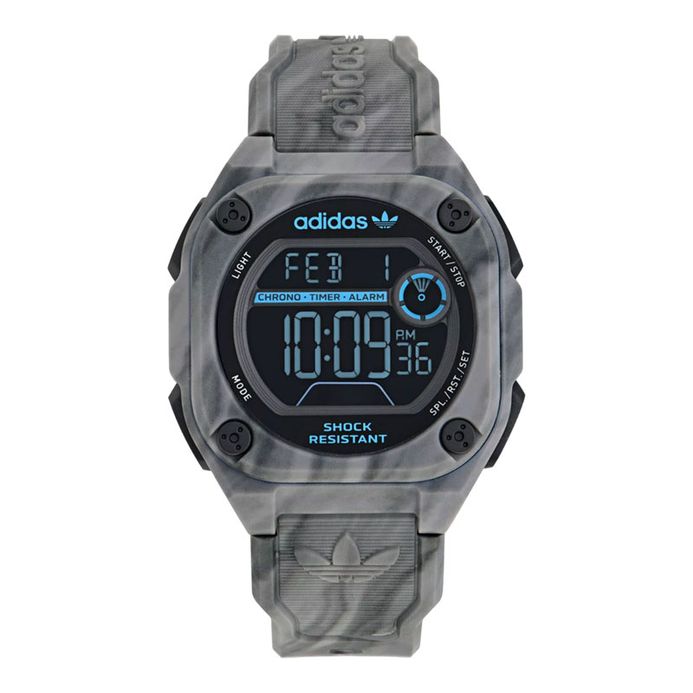 Adidas AOST23574 City Tech Two Digital Dial Grey Rubber Strap