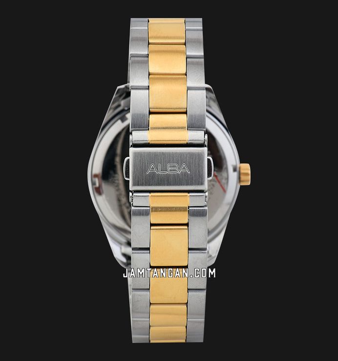 Alba Fashion AG8390X1 Men Silver Dial Dual Tone Stainless Steel Strap