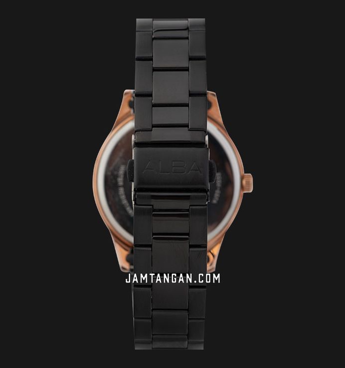 Alba AJ6122X1 Men Black Dial Black Stainless Steel Strap