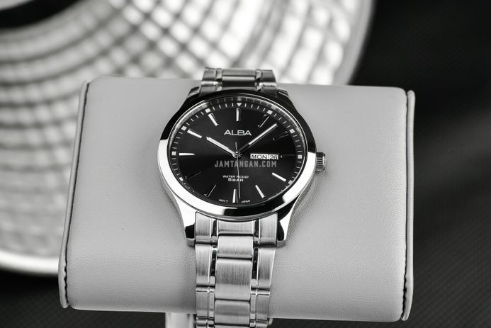 Alba Prestige AJ6153X1 Men Grey Brown Dial Stainless Steel Strap