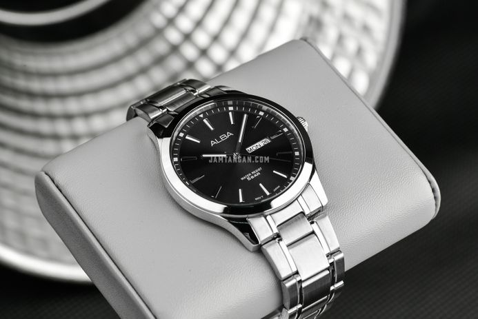 Alba Prestige AJ6153X1 Men Grey Brown Dial Stainless Steel Strap