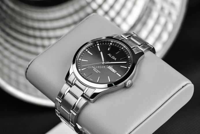 Alba Prestige AJ6153X1 Men Grey Brown Dial Stainless Steel Strap