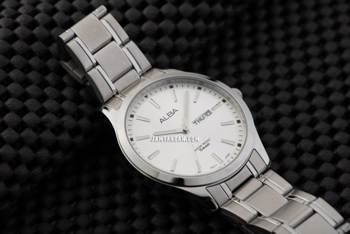 Alba Prestige AJ6157X1 Men Silver White Dial Stainless Steel Strap