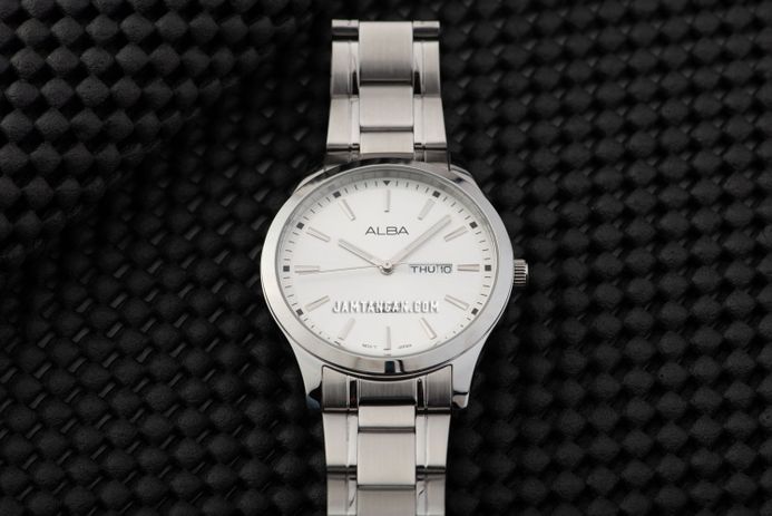 Alba Prestige AJ6157X1 Men Silver White Dial Stainless Steel Strap