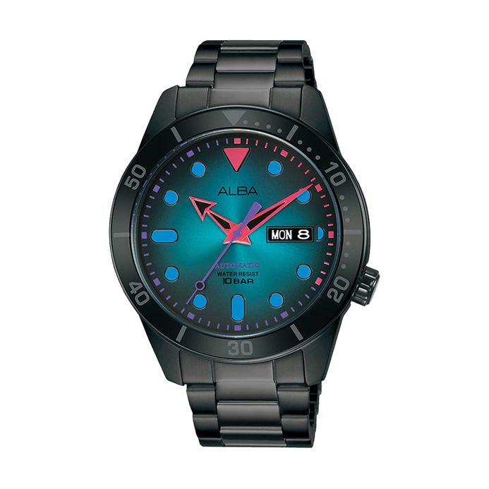 Alba Mechanical AL4175X1 Blue And Black Gradation Dial Black