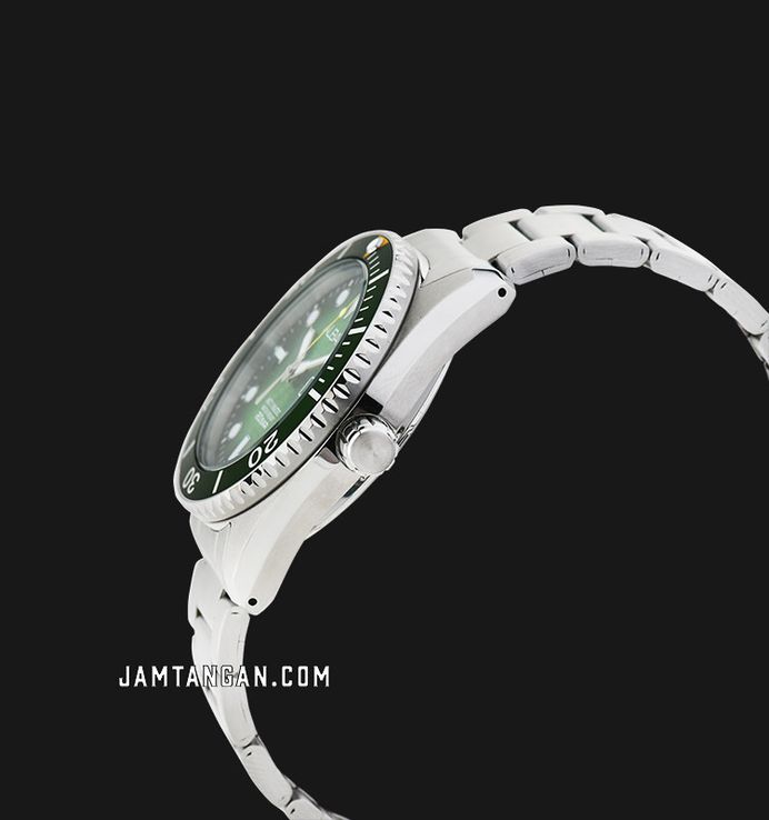 Alba Mechanical AL4437X1 Automatic Men Green Black Gradation Patterned Dial Stainless Steel Strap