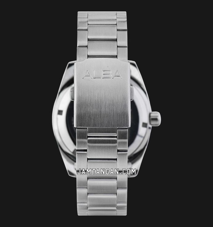 Alba Mechanical AL4437X1 Automatic Men Green Black Gradation Patterned Dial Stainless Steel Strap
