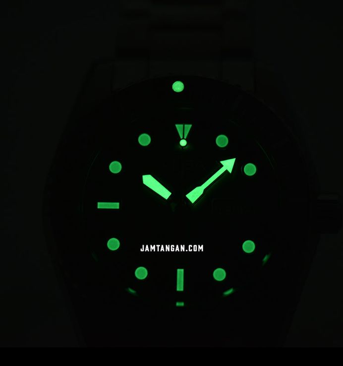 Alba Mechanical AL4437X1 Automatic Men Green Black Gradation Patterned Dial Stainless Steel Strap
