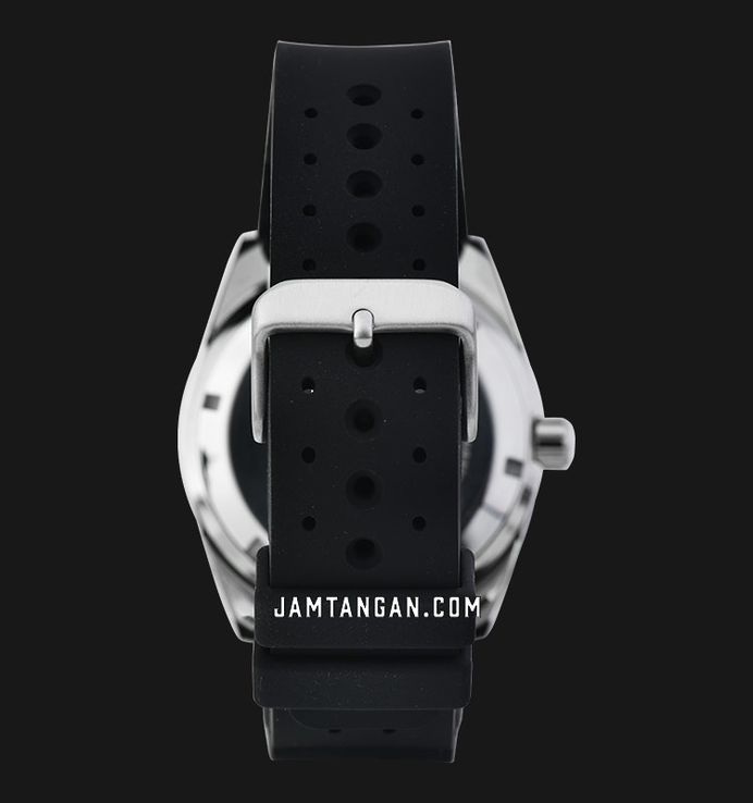 Alba Mechanical AL4441X1 Automatic Men Green Black Gradation Patterned Dial Black Silicone Strap