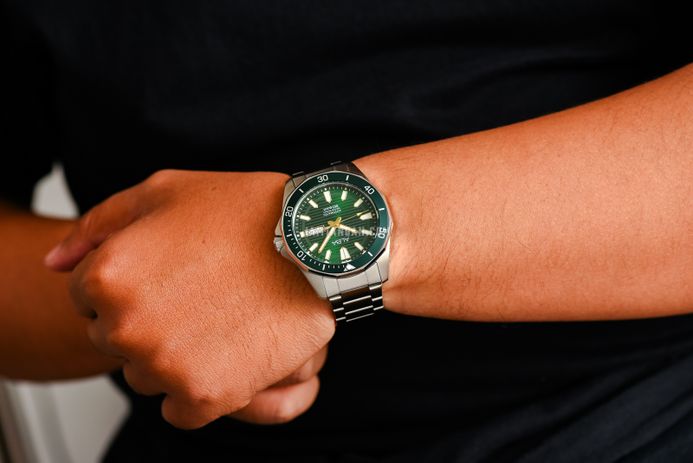 Alba Mechanical AL4449X1 Automatic Men Green Patterned Dial Stainless Steel Strap